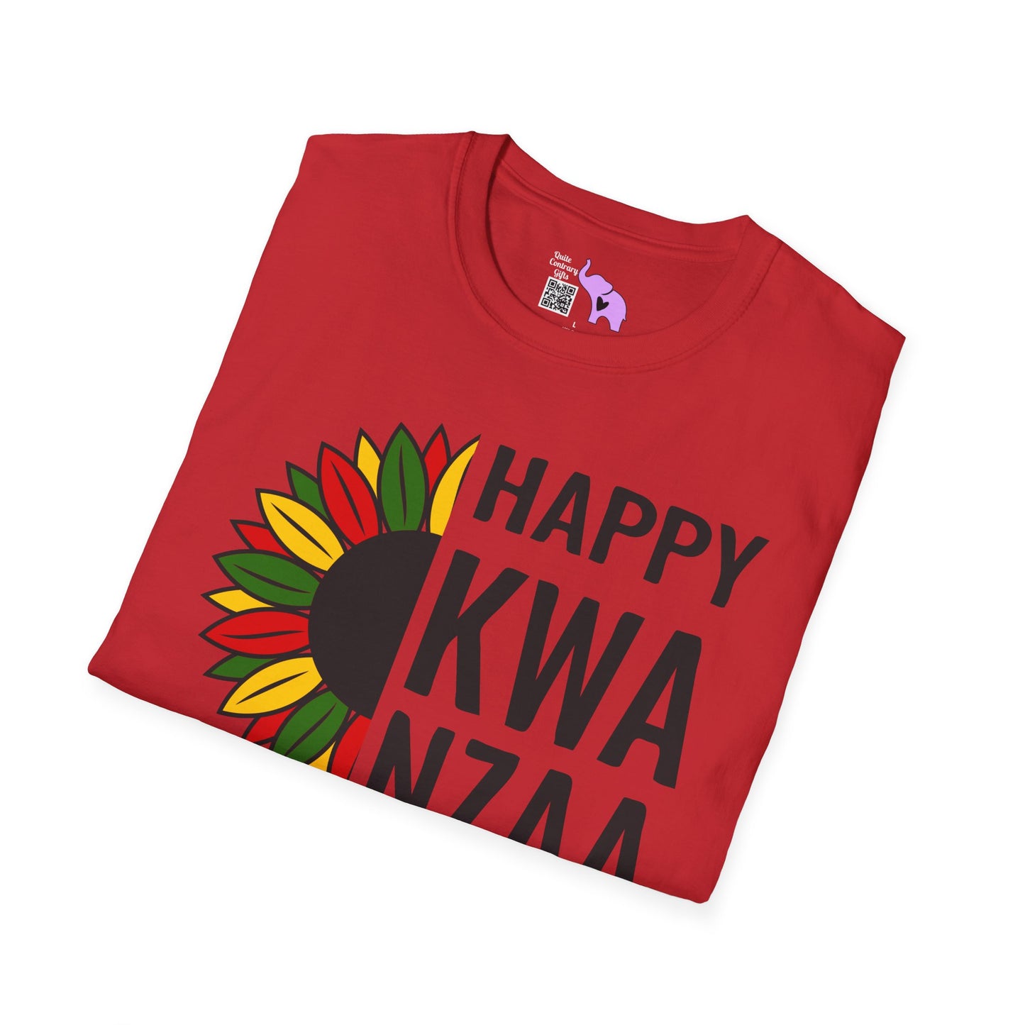 Happy Kwanzaa Sunflower Adult T-shirt