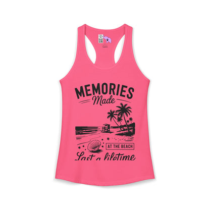 Memories Made at the Beach Last A Lifetime Women's Ideal Racerback Tank