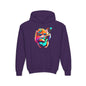 Colorful Guitar Kitten Youth Hoodie