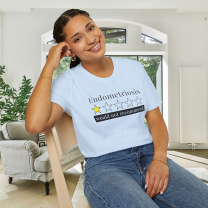 Endometriosis 1 Star Would Not Recommend Adult T-shirt