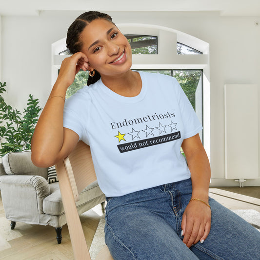 Endometriosis 1 Star Would Not Recommend Adult T-shirt