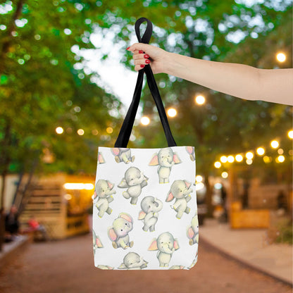 Dancing Elephants Canvas Tote Bag