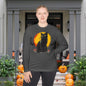 Black Cat Over Moon Adult Long Sleeve Tee