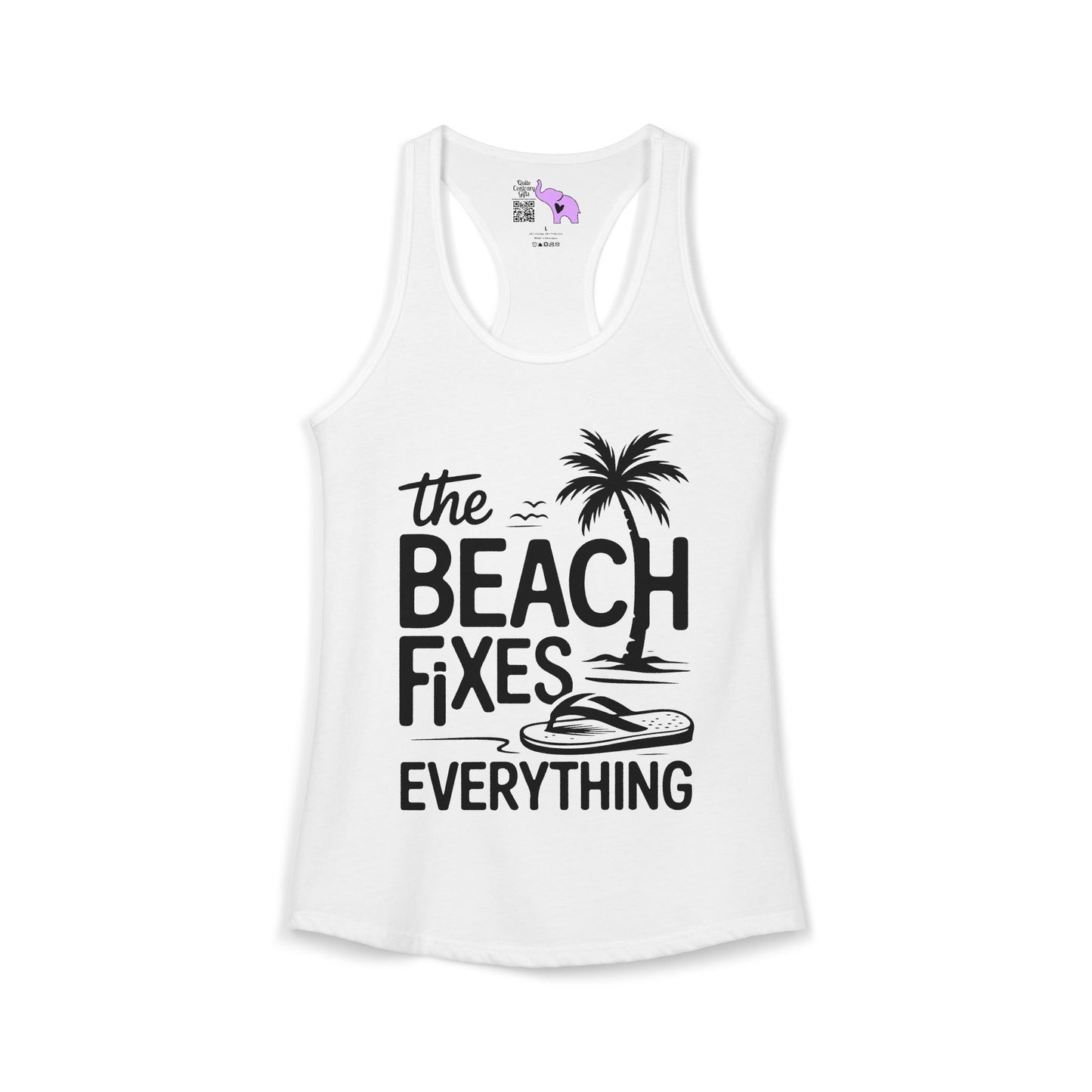 The Beach Fixes Everything Women's Ideal Racerback Tank
