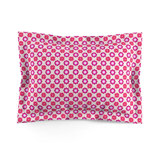 Rosy Star Garden Pillow Sham