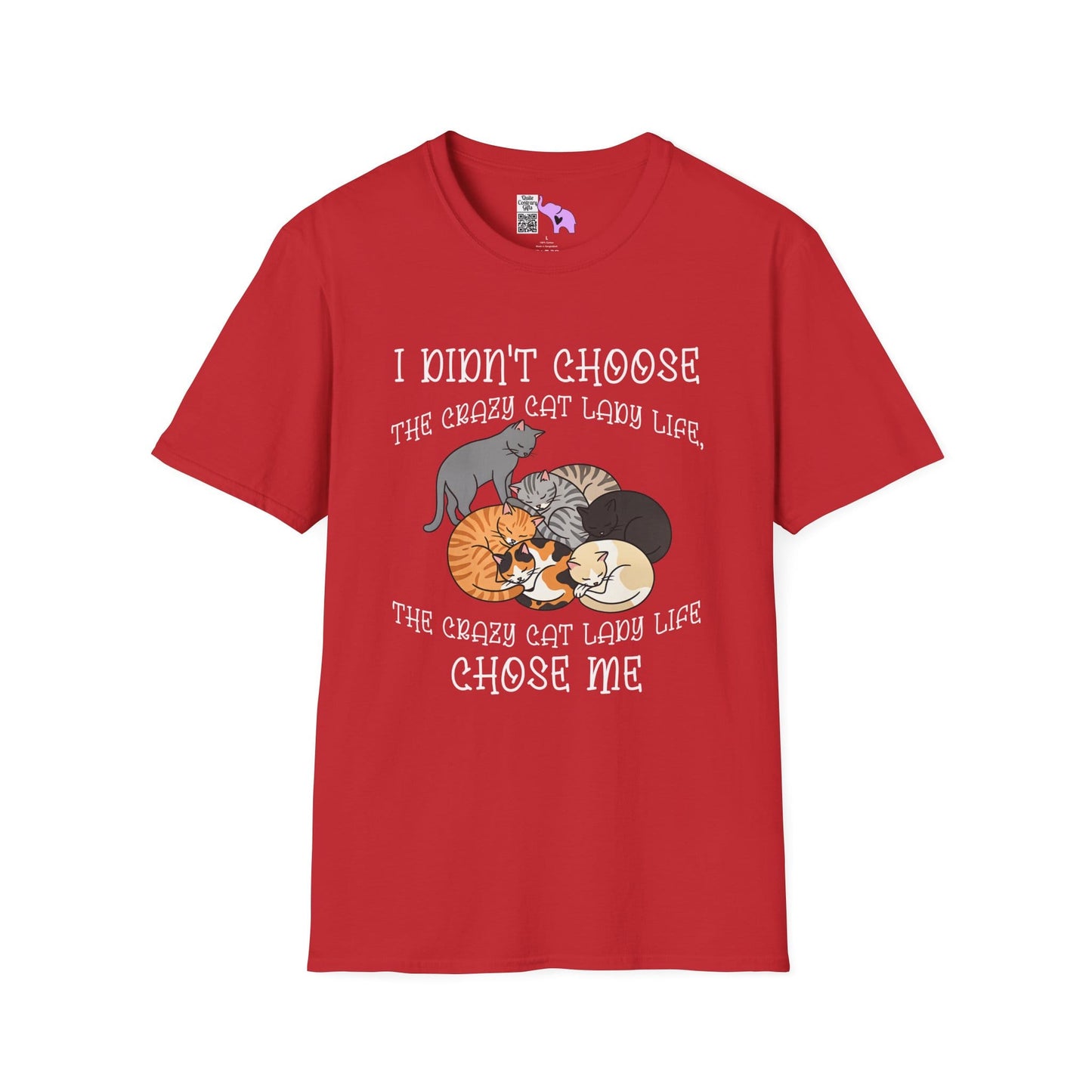 I Didn't Choose The Crazy Cat Lady Life, It Chose Me Adult T-shirt