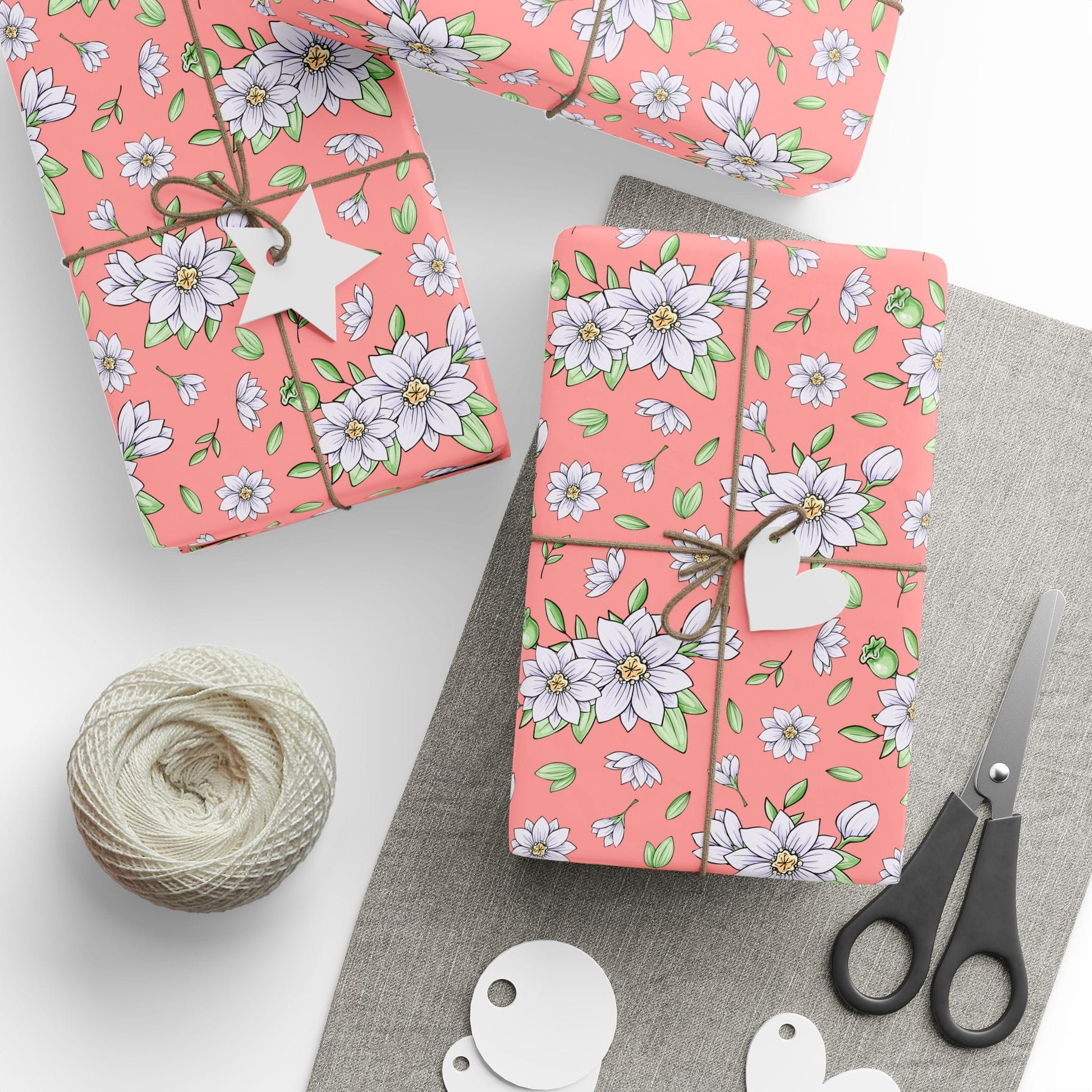 Jasmine Blush Garden Wrapping Paper