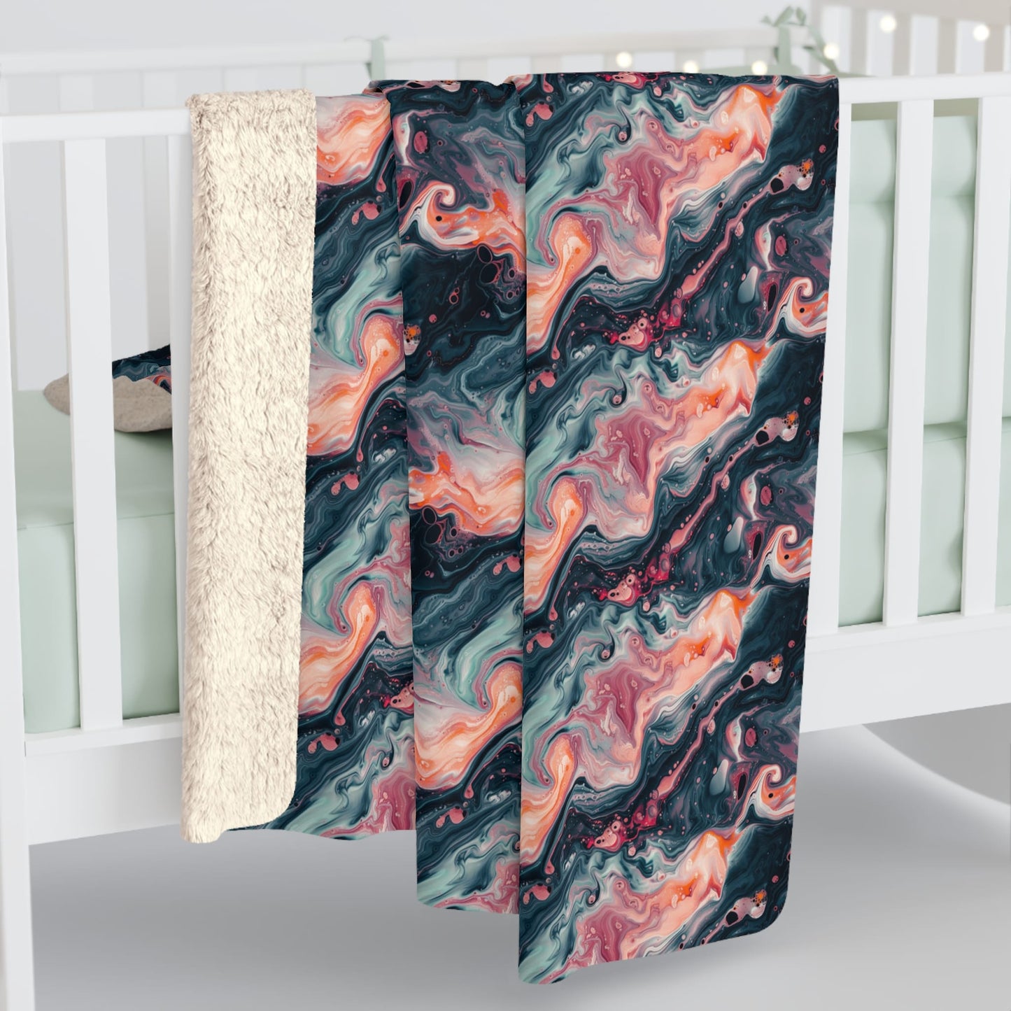 Pink Venom Marble Fleece Blanket