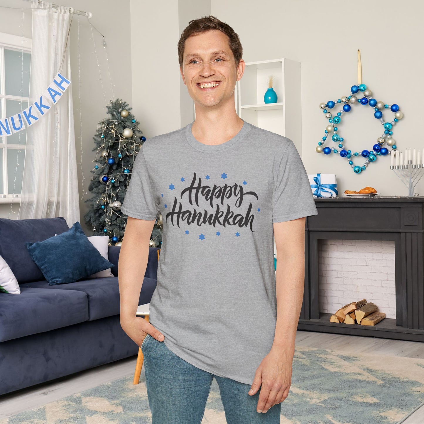 Happy Hanukkah 3 Adult T-shirt