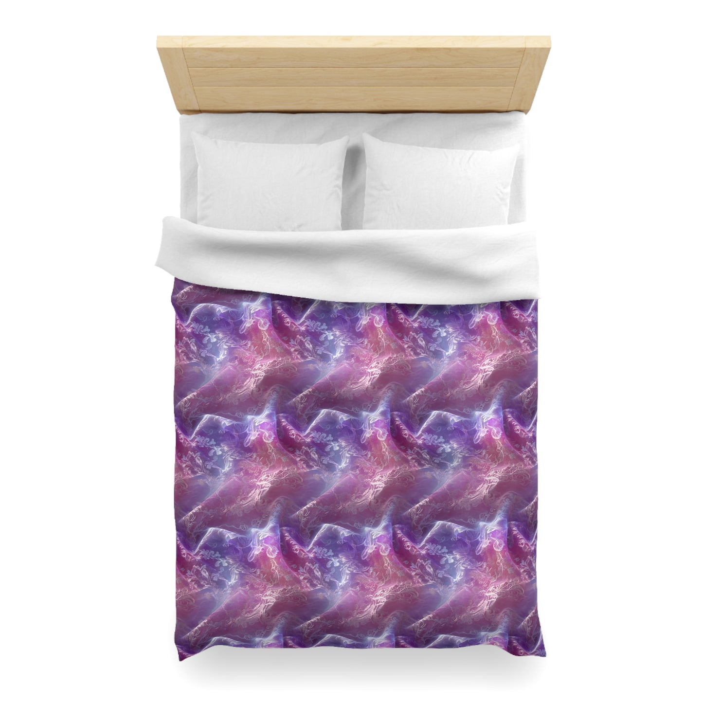 Blush Orchid Sheer & Lace Microfiber Duvet Cover