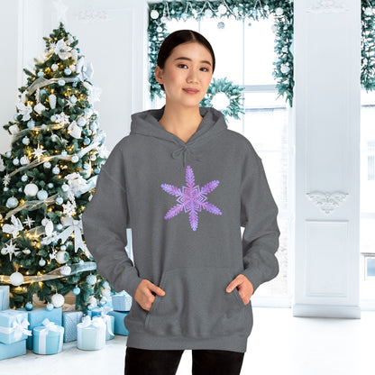 Large Snowflake 2 Adult Heavy Blend™ Hooded Sweatshirt