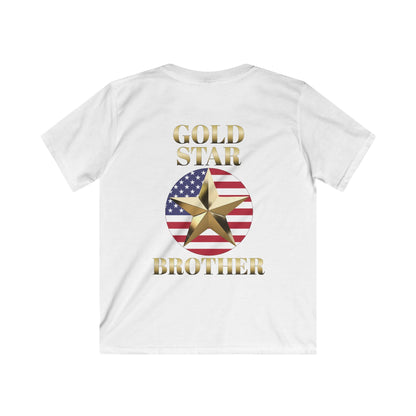 Gold Star Brother Forever Proud Youth Softstyle Tee