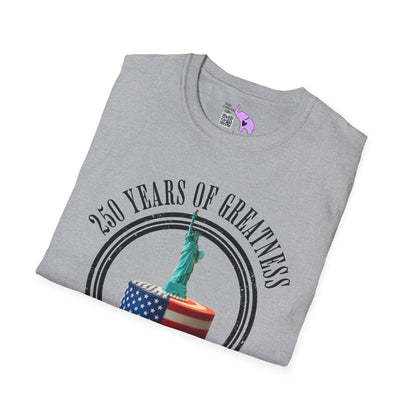 250 Years of Greatness 1776-2026 Adult T-shirt