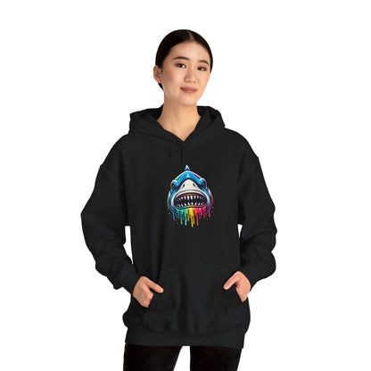 Colorful Shark Heavy Blend™ Hooded Sweatshirt