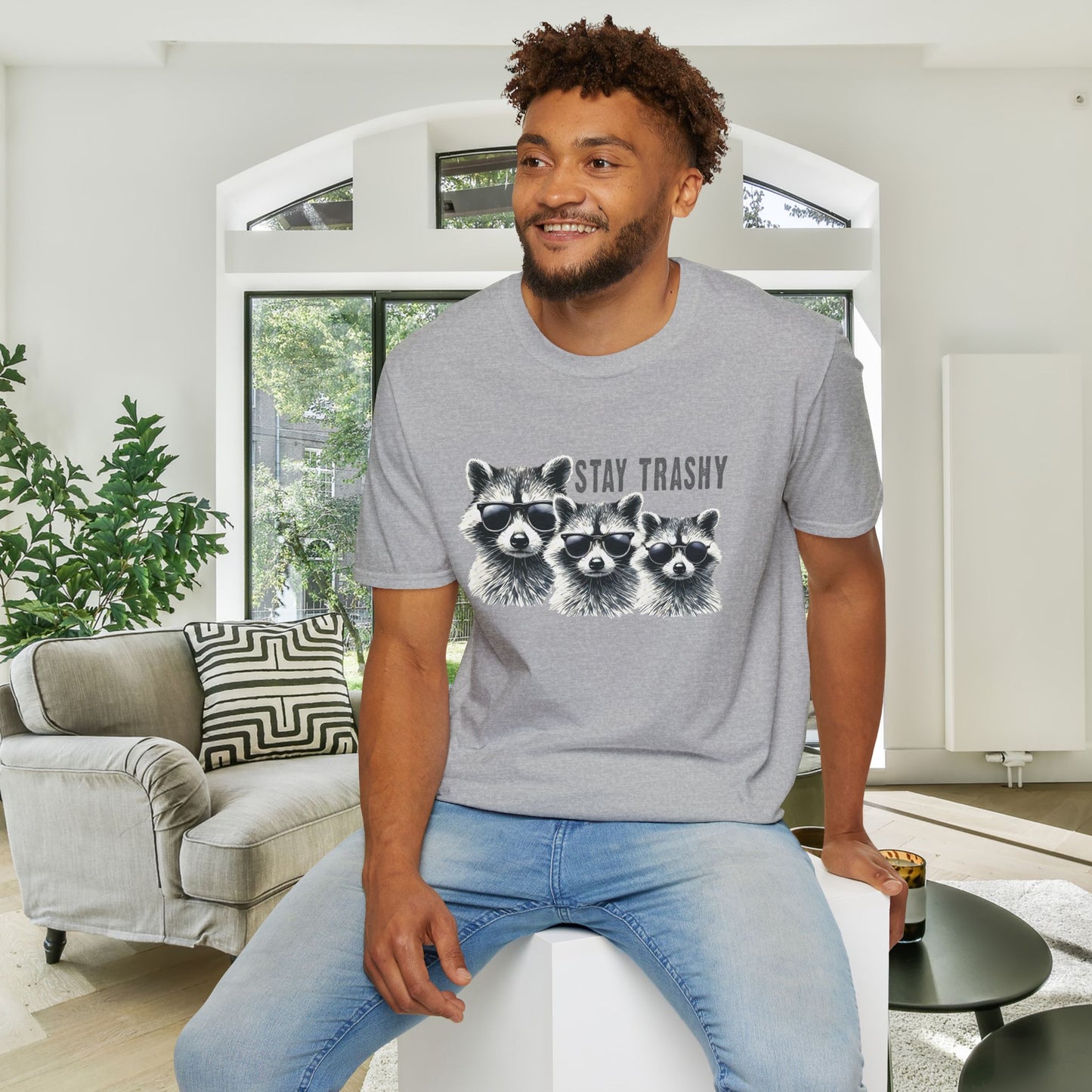 Stay Trashy (Racoon) Adult T-shirt