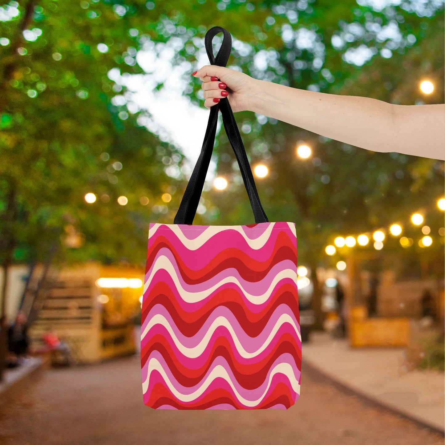 Blush Frequency Canvas Tote Bag