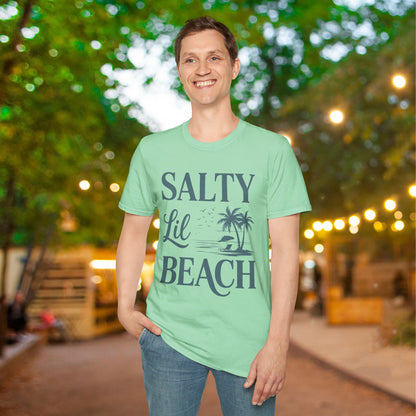 Salty LIl' Beach Adult T-shirt