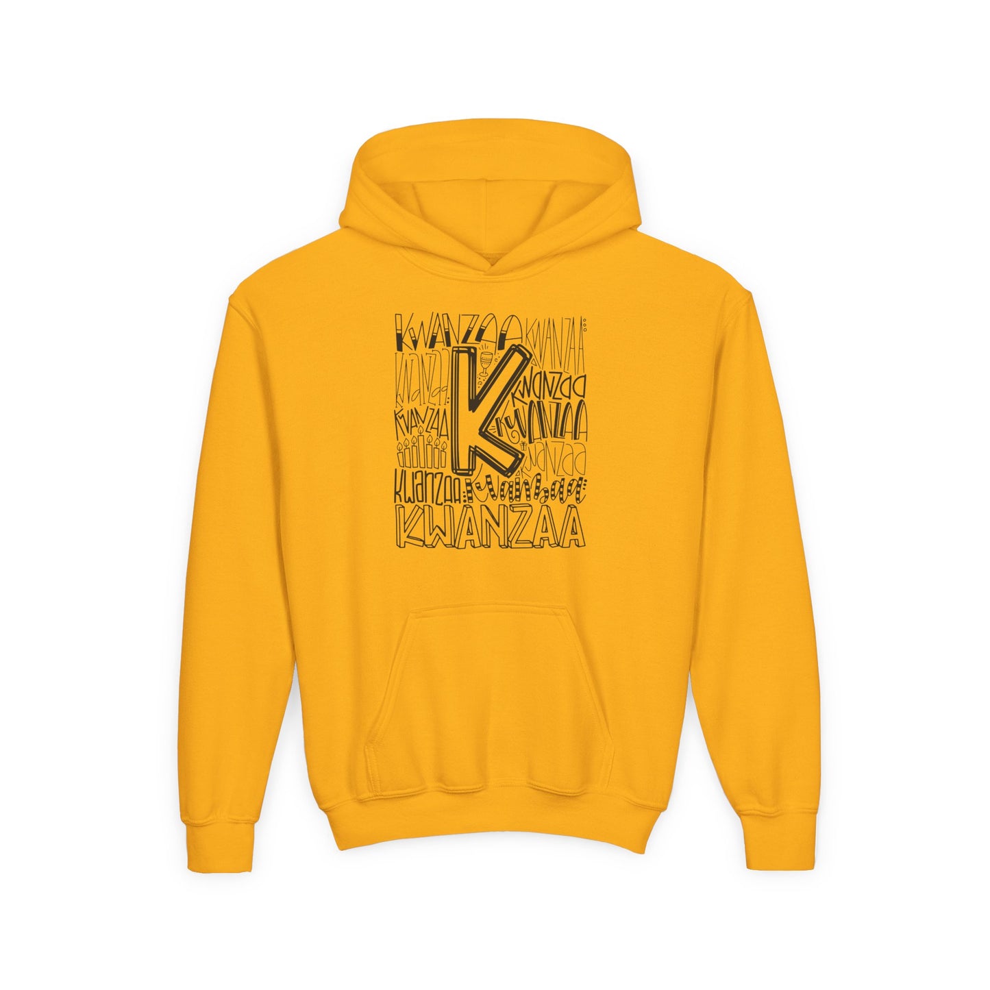 Kwanzaa Wordcloud Youth Hoodie