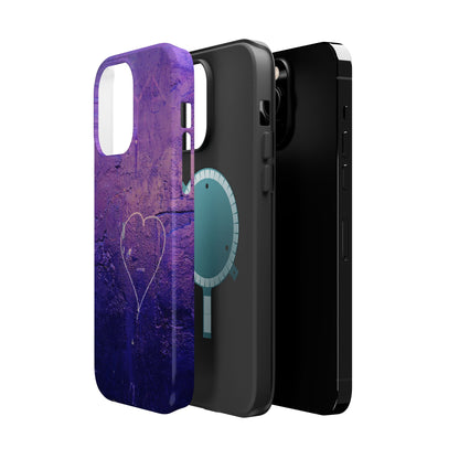 Purple Heart Wall MagSafe® Compatible Tough Case for iPhone