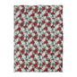 Winter Poinsettia Garden Microfiber Duvet Cover