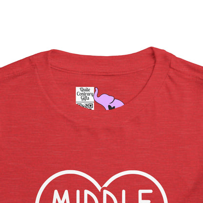 Middle Sister (Heart) Toddler Tee
