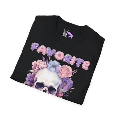Favorite Auntie Skull Purple/Pink Adult T-shirt