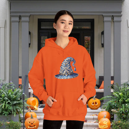 Blue & Silver Witch Hat Heavy Blend™ Hooded Sweatshirt