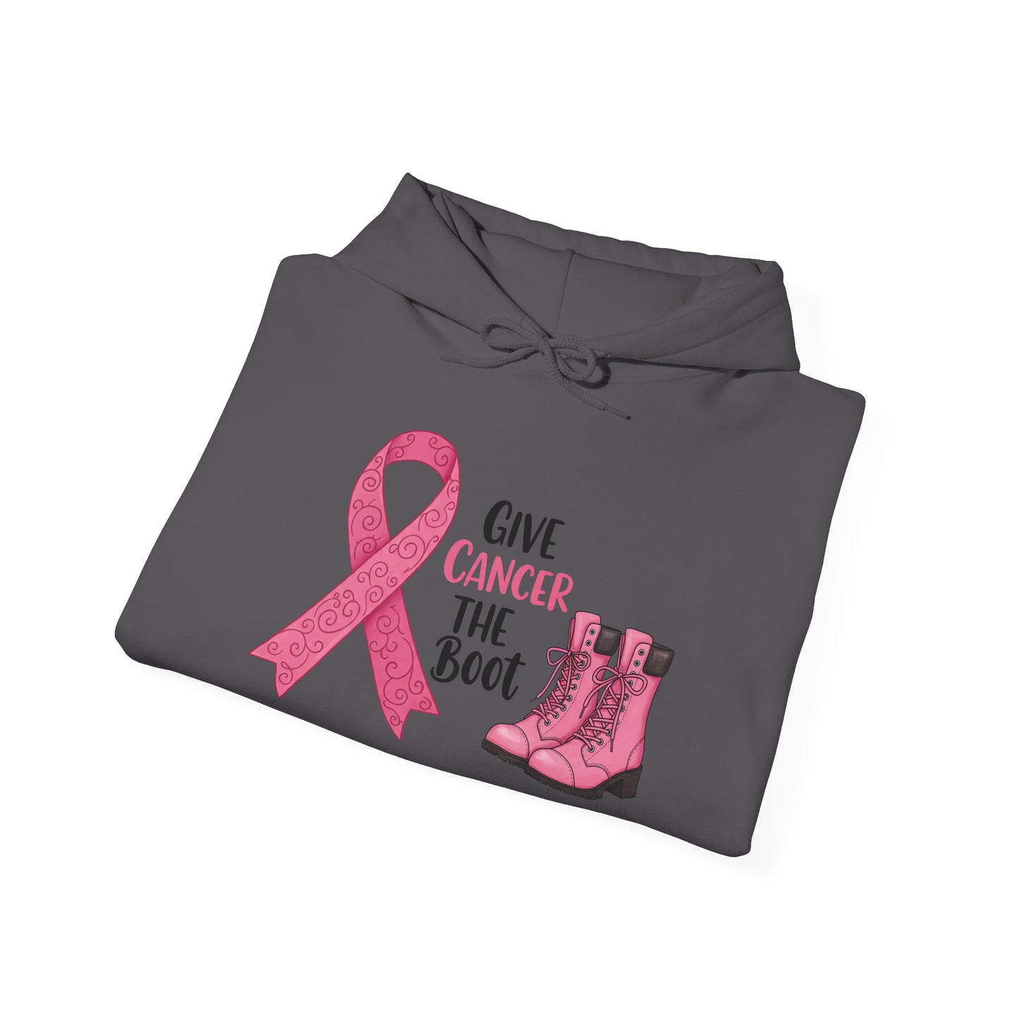 Give Cancer The Boot AdultHeavy Blend™ Hoodie