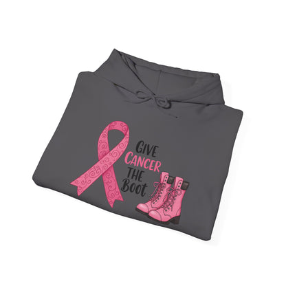 Give Cancer The Boot AdultHeavy Blend™ Hoodie