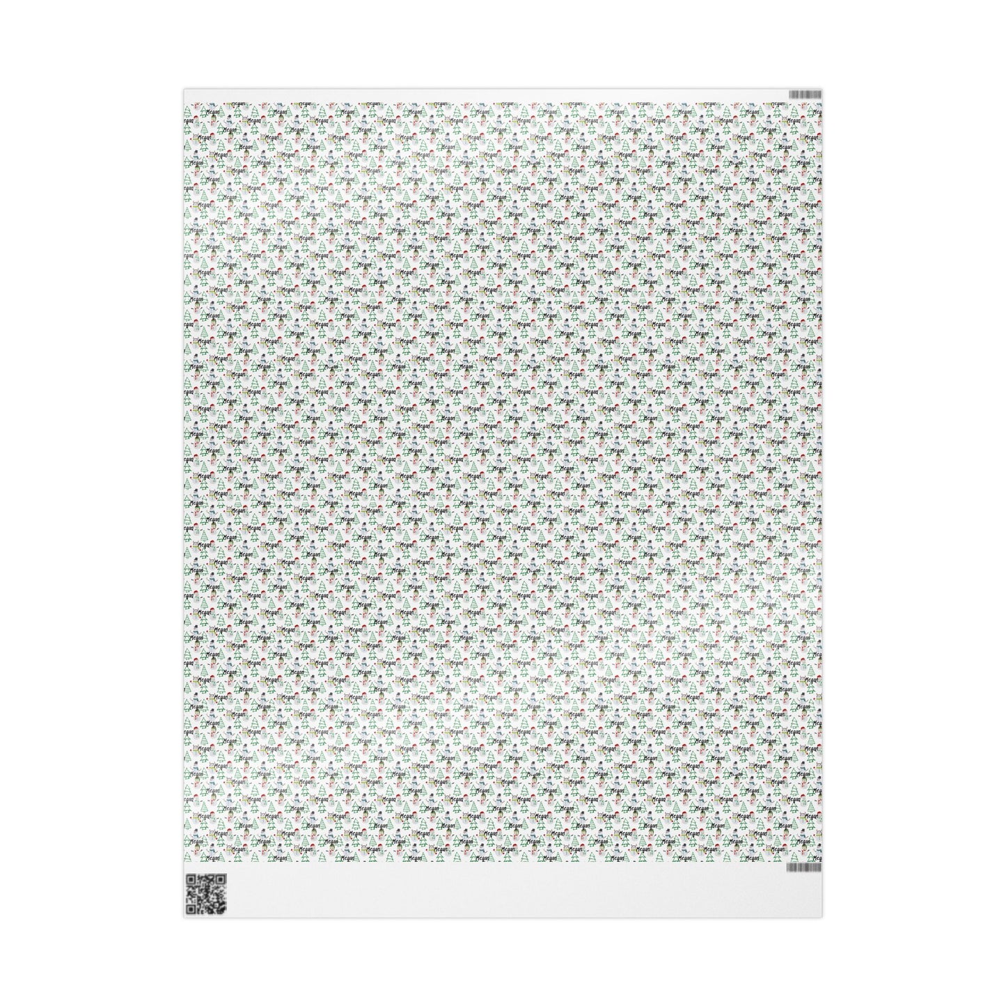 Custom Name Trees & Snowmen Wrapping Papers (Megan)