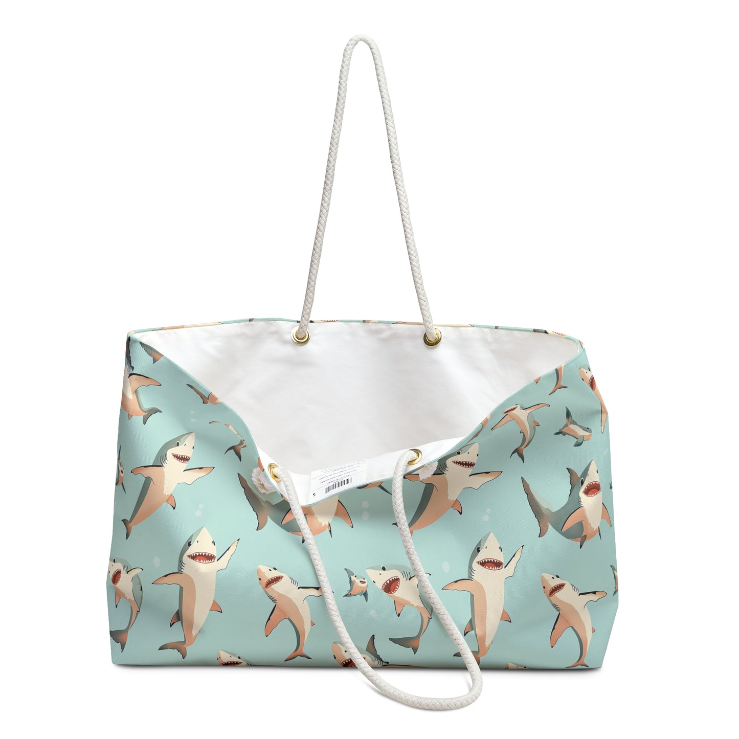 Aquamarine Sharks Weekender Bag