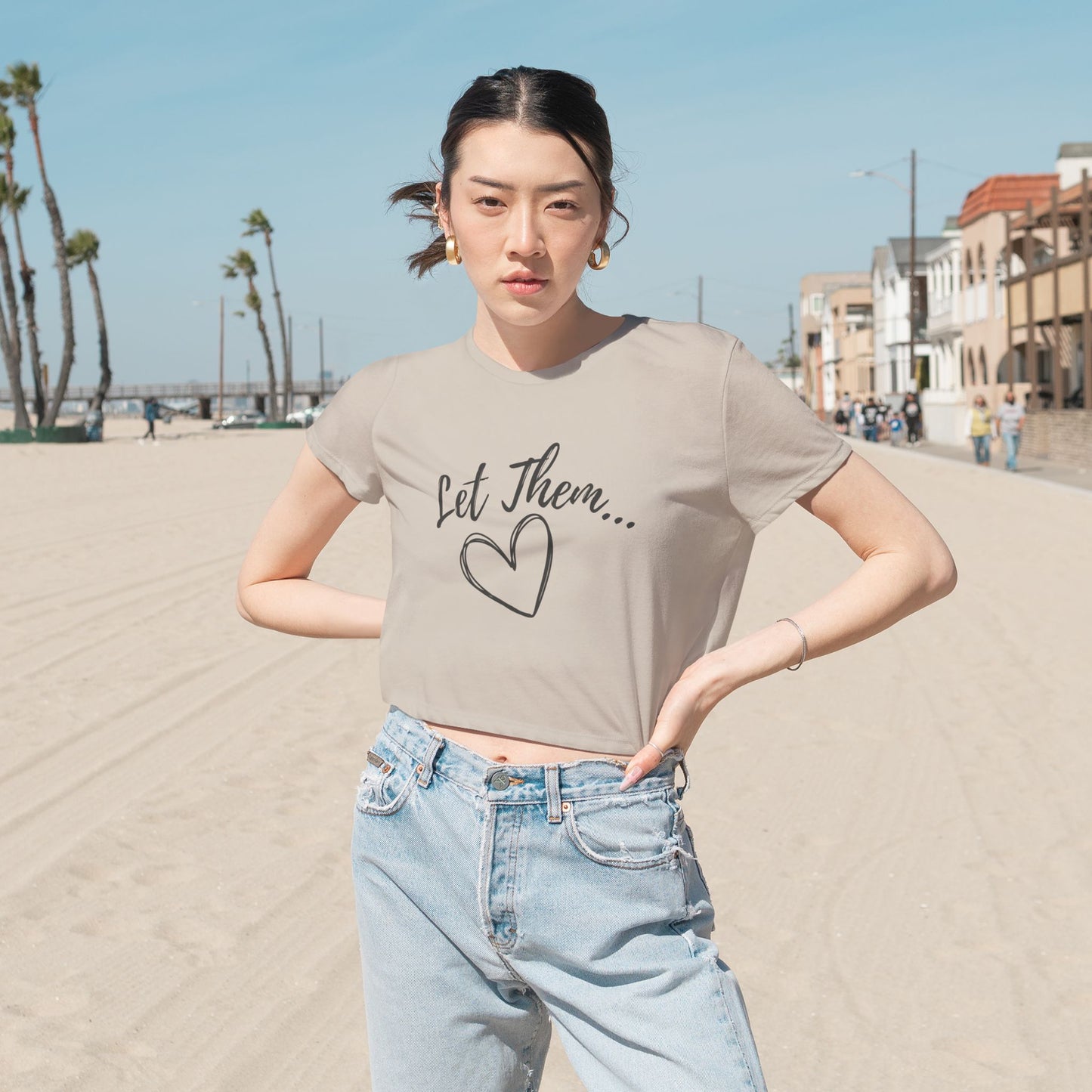 Let Them Women's Flowy Cropped Tee