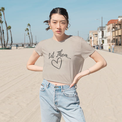 Let Them Women's Flowy Cropped Tee