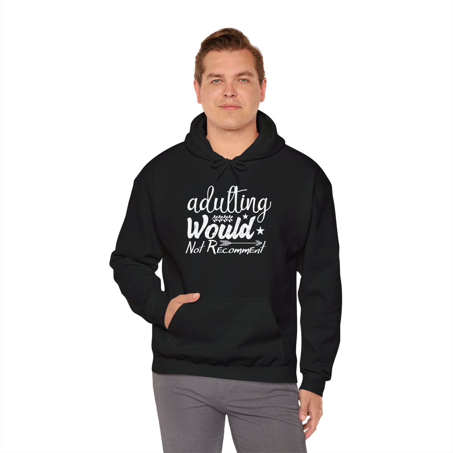 Adulting Would Not Recommend Heavy Blend™ Hooded Sweatshirt