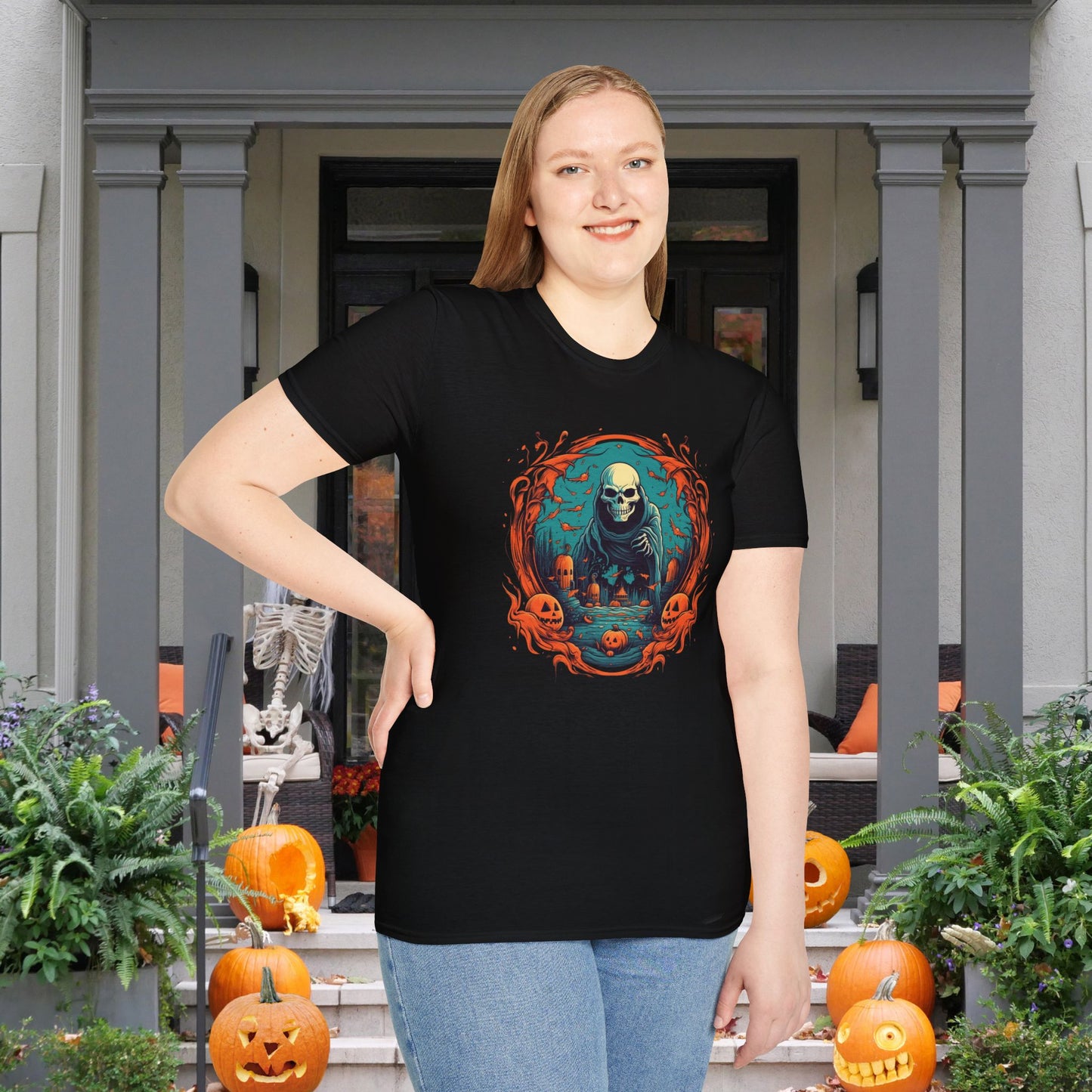 Creepy Ghost 3 Adult T-shirt