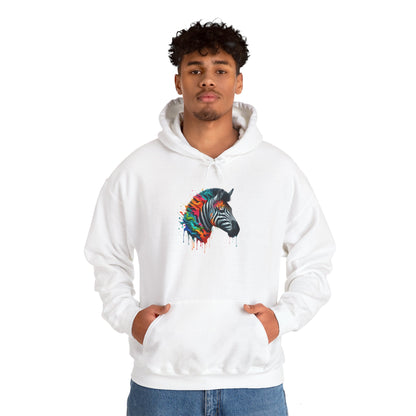 Colorful Zebra Heavy Blend™ Hooded Sweatshirt