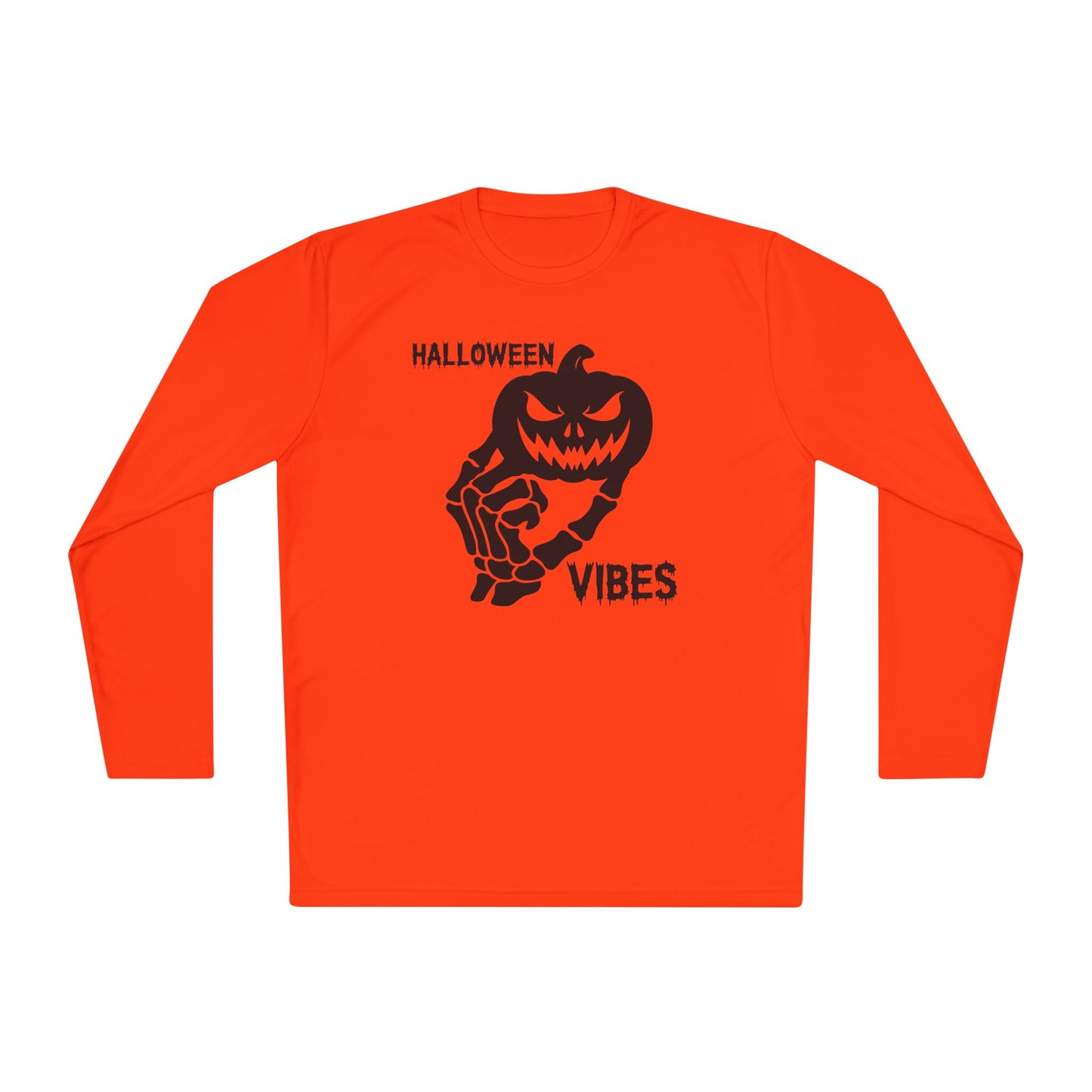 Pumpkin Halloween Vibes Adult Long Sleeve Tee