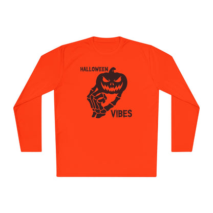 Pumpkin Halloween Vibes Adult Long Sleeve Tee