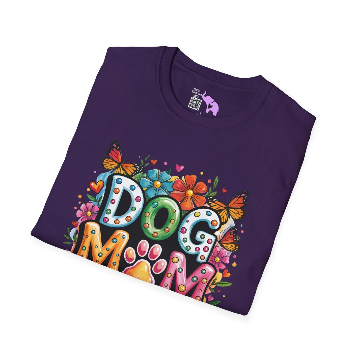 Floral Dog Mom Adult Unisex Tshirt