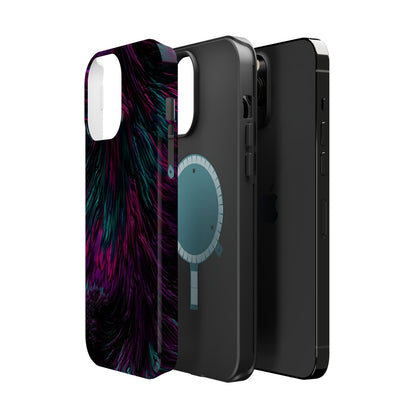 Pink Orchid Feathers MagSafe® Compatible Tough Case for iPhone