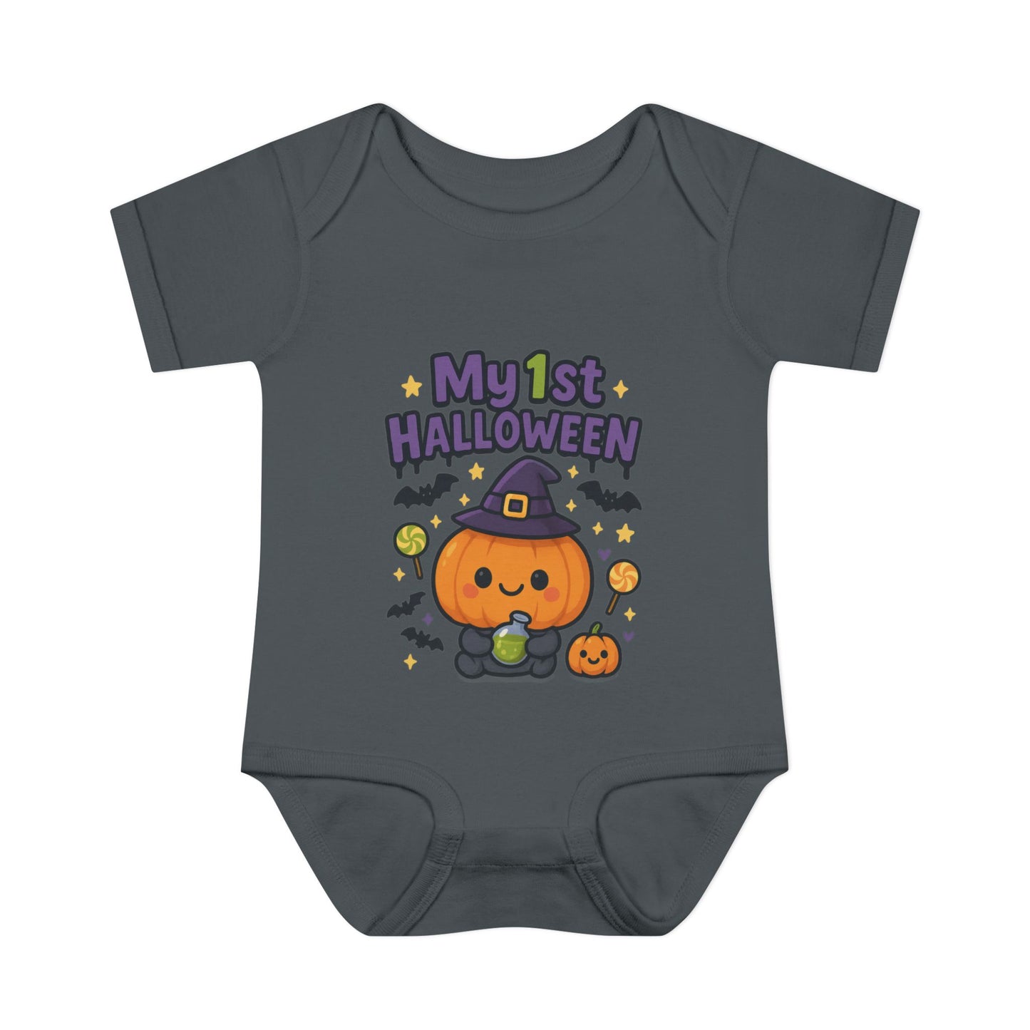 My First Halloween (Pumpkin) Baby Rib Bodysuit
