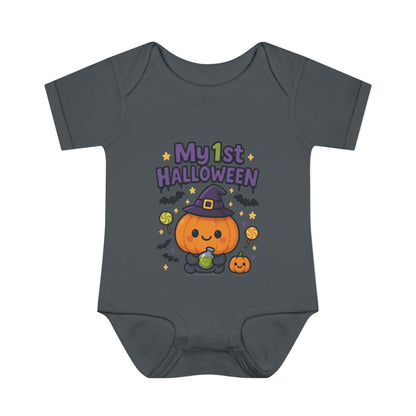 My First Halloween (Pumpkin) Baby Rib Bodysuit