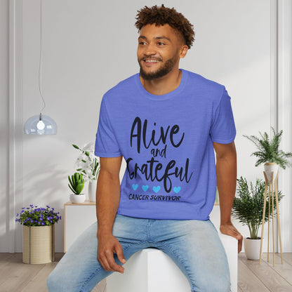 Alive & Grateful Cancer Survivor Adult T-shirt