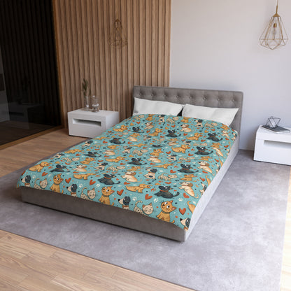 Paws & Whiskers Microfiber Duvet Cover