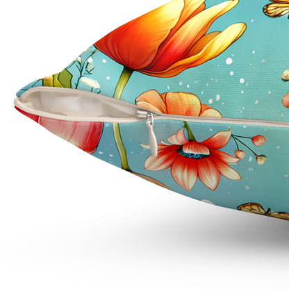 Butterfly Bloom Throw Pillow