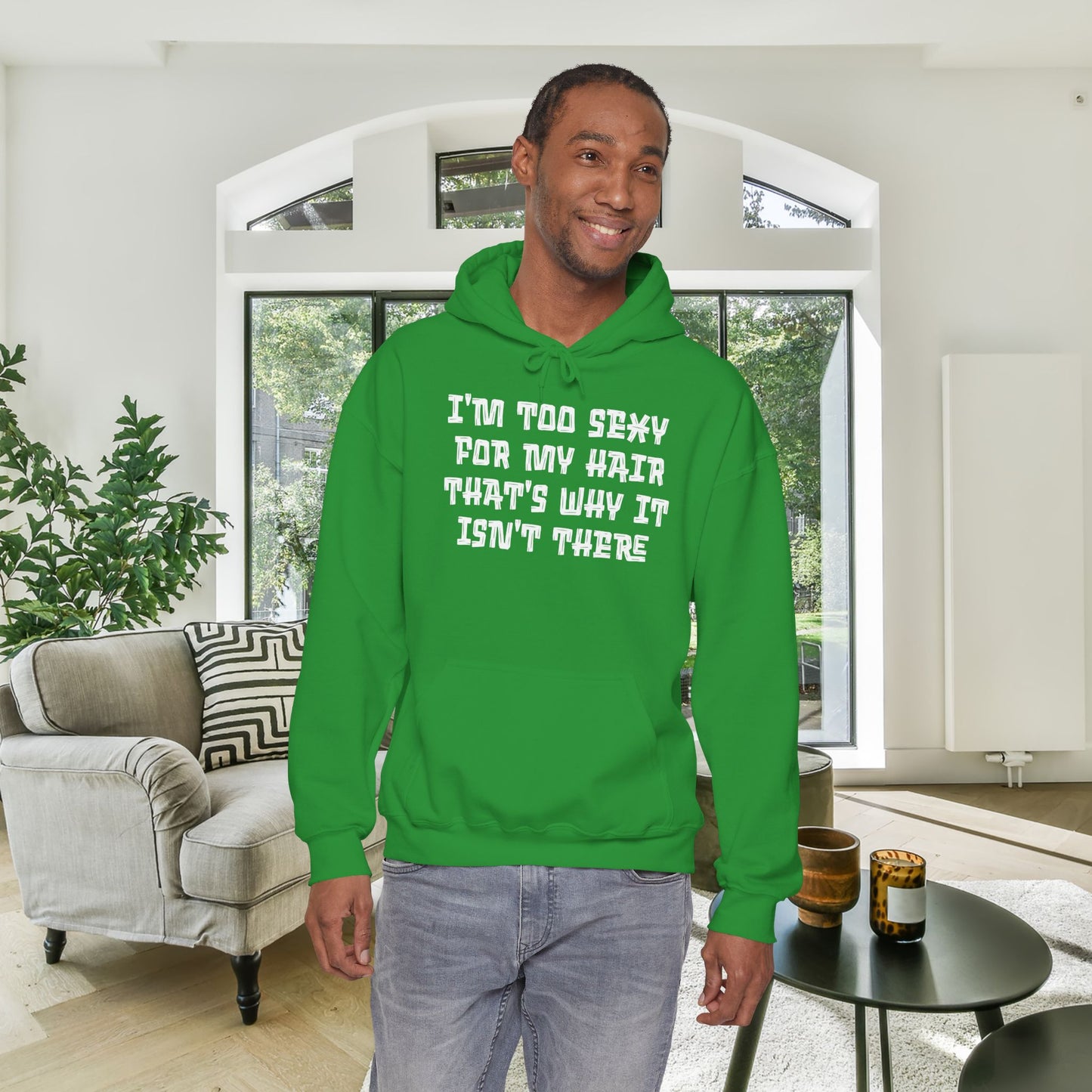 I'm Too Sexy For My Hair That's Why It Isn't There Adult Heavy Blend™ Hoodie