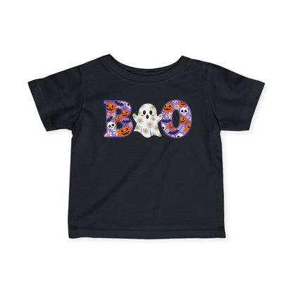 Cute Floral Boo w/Ghost Infant Soft T-Shirt
