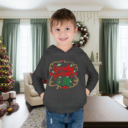 Candy Cane Cutie Toddler Pullover Fleece Hoodie