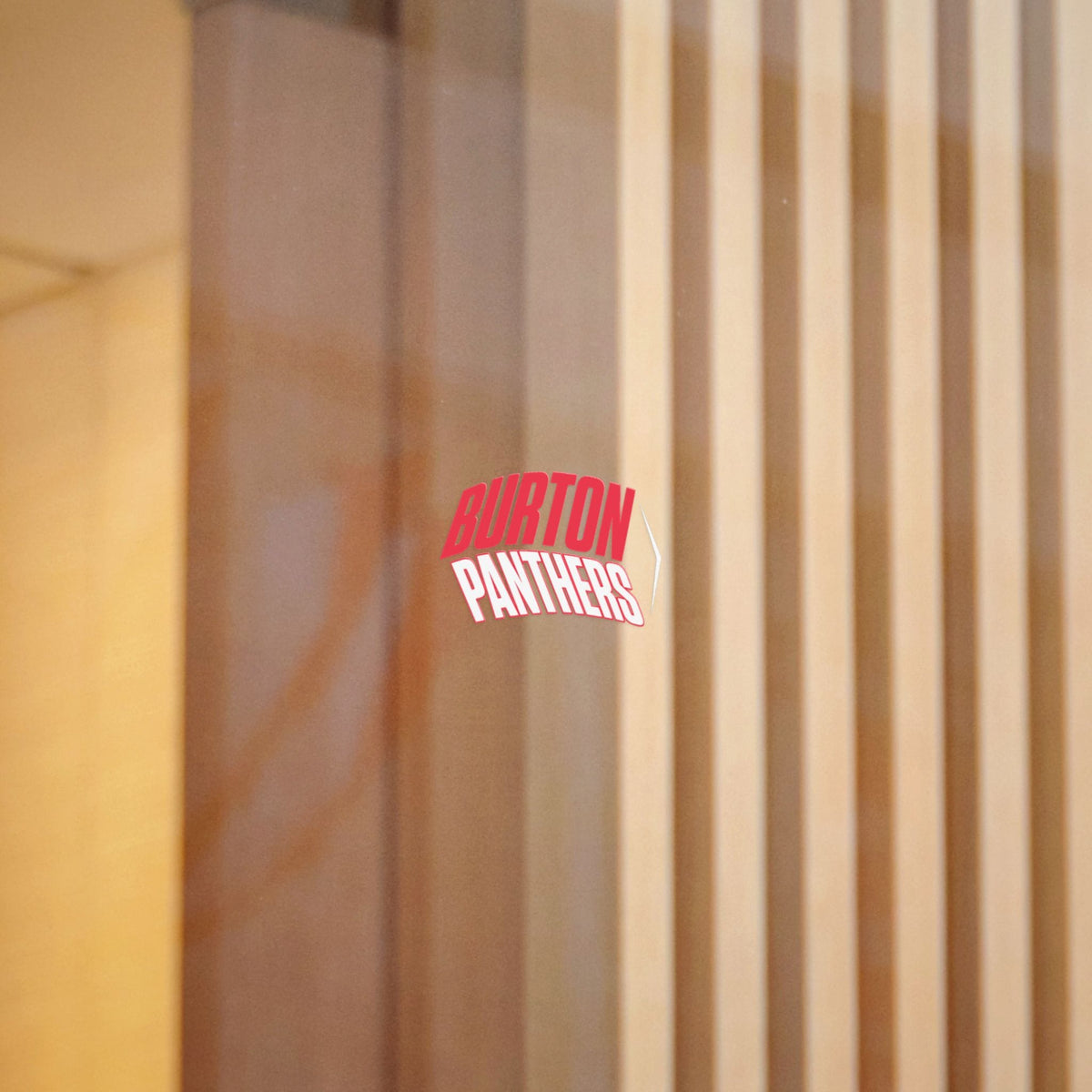 Burton Panthers (Angled, White) Decal
