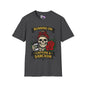 Running on Caffeine and Sarcasm (Roses) Adult T-shirt